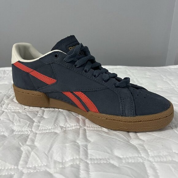 Reebok Club C Grounds Sneakers Men's Size 7 Blue Red Suede 100074847 UK 6 EU 39 - Picture 3 of 11